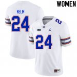 Women's Florida Gators #24 Avery Helm NCAA Nike White Authentic Stitched College Football Jersey QXP1162DK